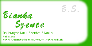 bianka szente business card